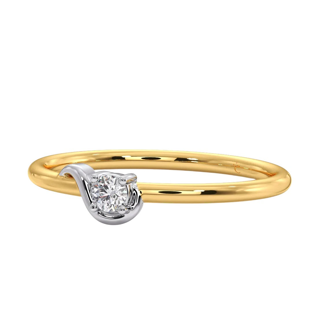 Floral pattern 925 Sterling Silver Elegant Gold Plated CZ Stone Light Weight Ring For Women By Kesardeep (Copy)